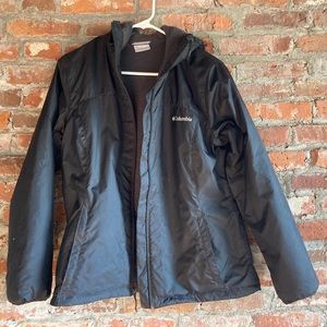 Columbia fleece lined rain jacket